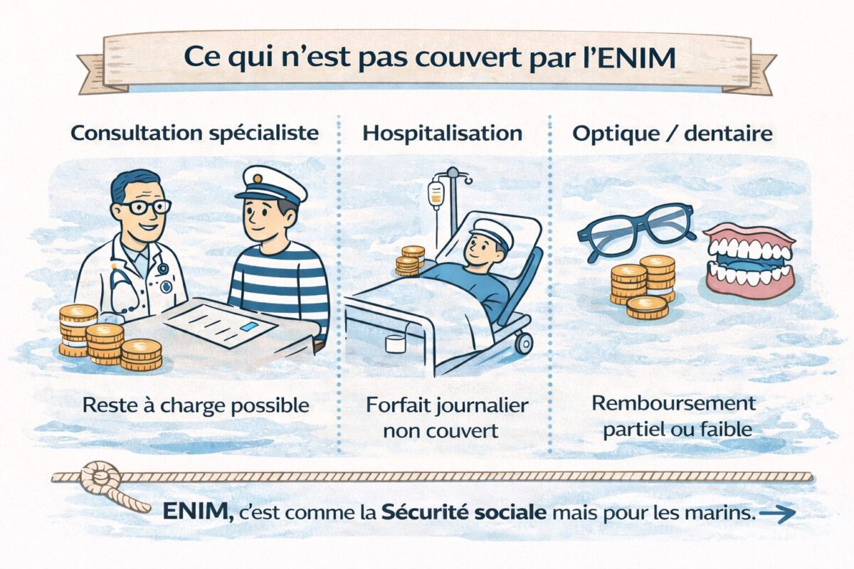 Illustration : ce qui n'est pas couvert par l'ENIM